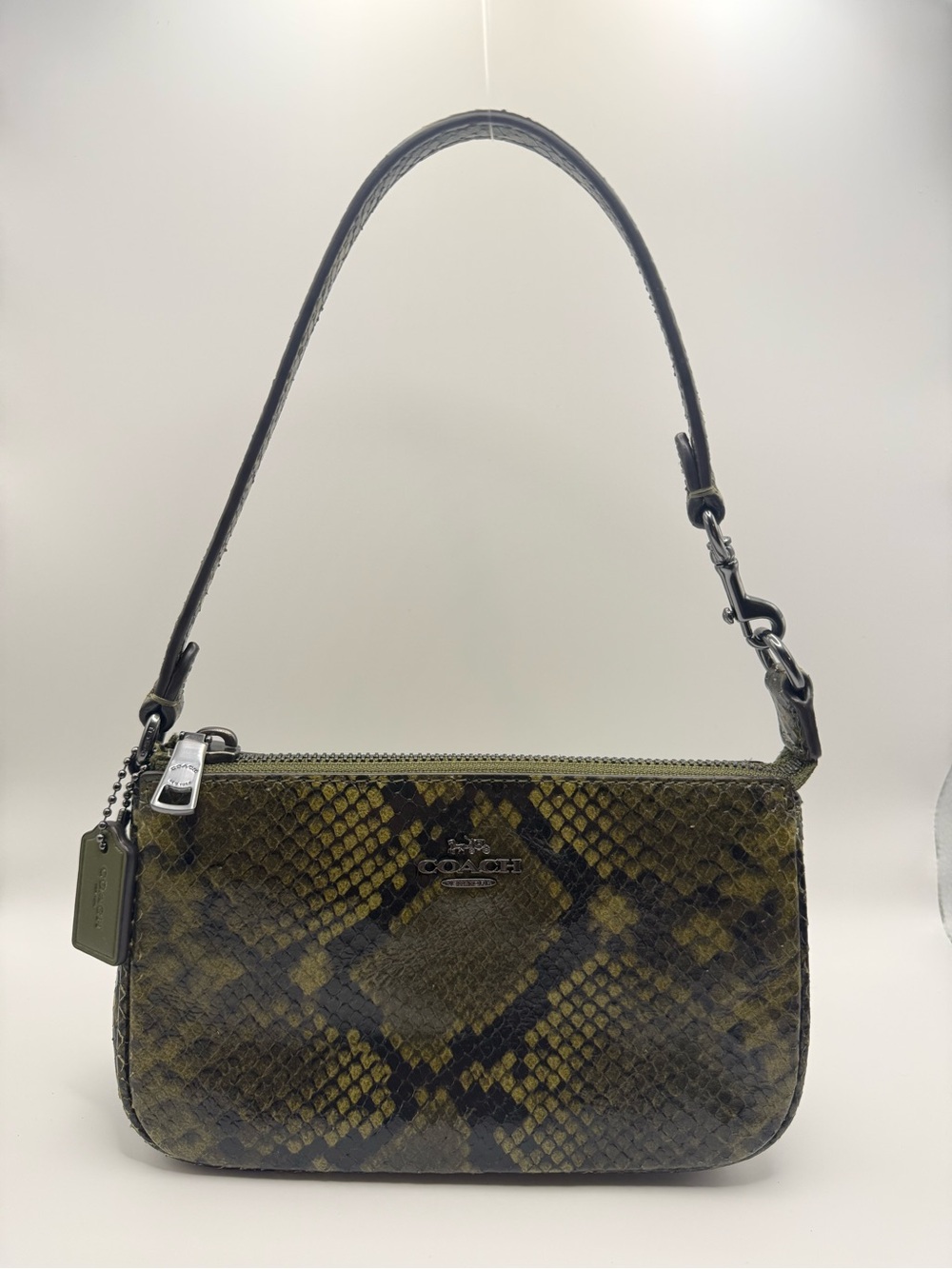 Coach Olive Python Shoulder Bag